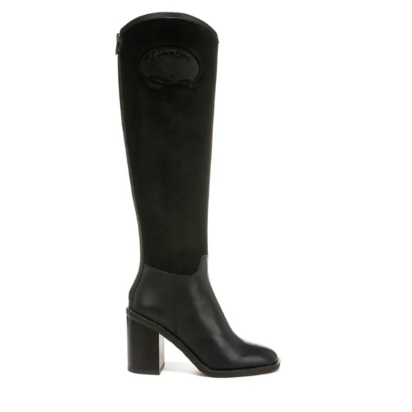 Franco Sarto Rivet Tall Riding Boots 9.5 Heel NWOT Suede Leather High Academia - Picture 3 of 10